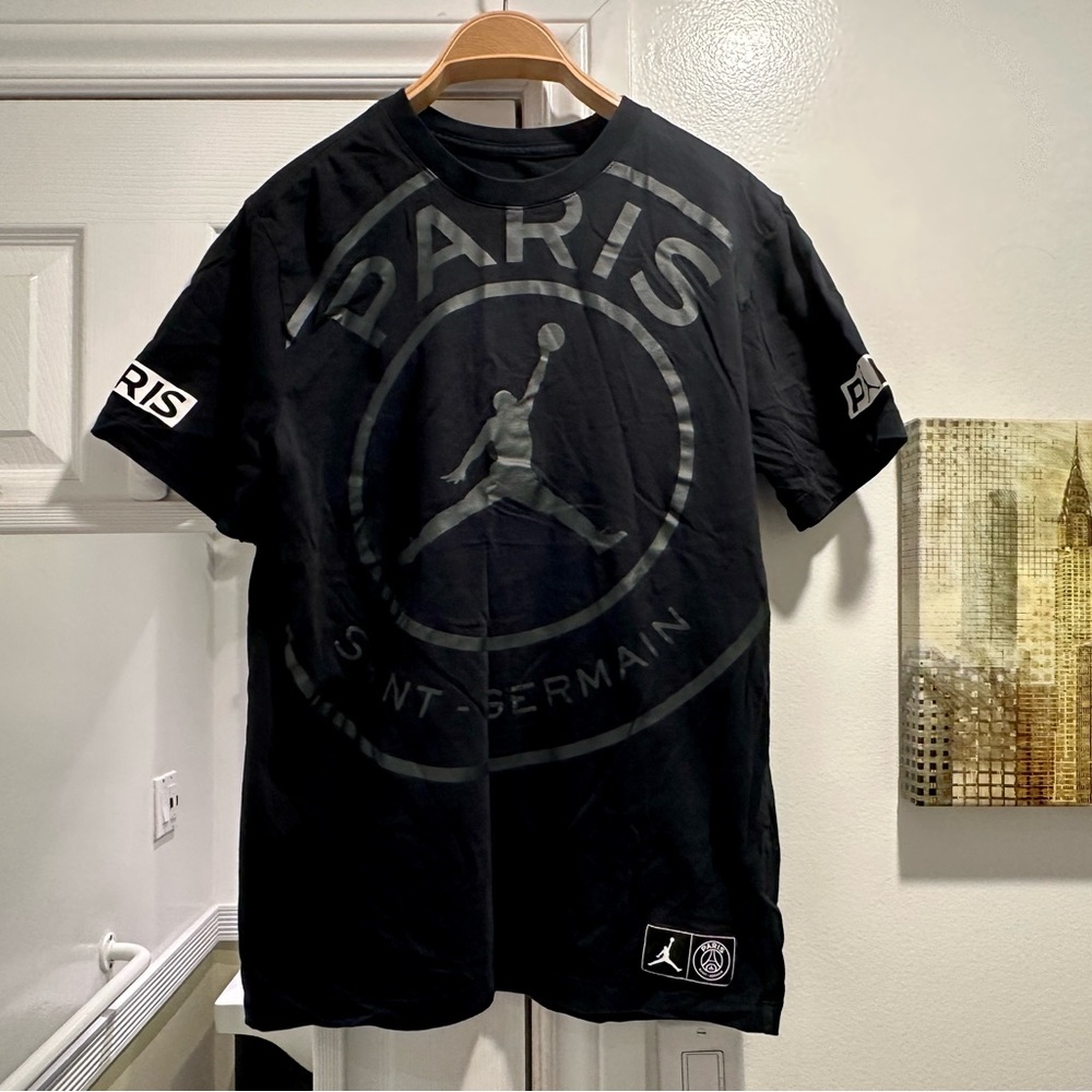 PSG Jordan Black Short Sleeve Tee Paris Design